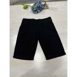 Purity Black Bike Shorts High Waist Athletic Casual Cotton Blend‎ M/M